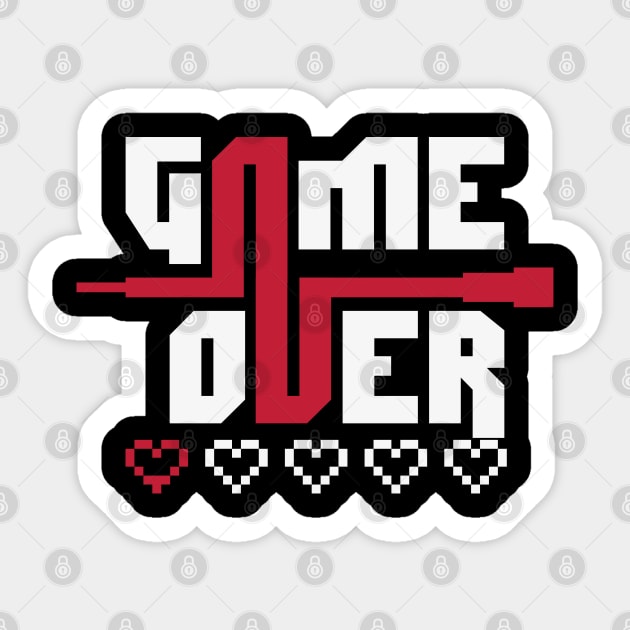 game over (fondo negro) Sticker by FamiFriki_V